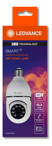 Lampara Led Con Camara De Seguridad Wifi Base E27 Blanco Frío