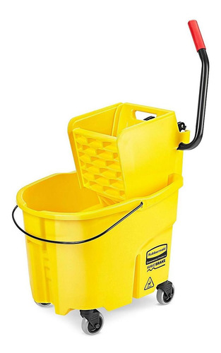 Rubbermaid Wavebrake Cubeta/exprimidor - 33.1l, Amarilla