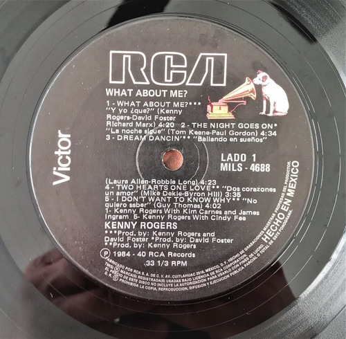 Kenny Rogers Lp What About Me? (Usado)