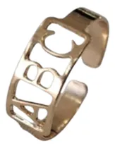 Comprar Anel Abc Regulável Formatura Infantil Folheado A Ouro 18k