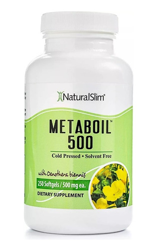 Metaboil 500 Quemador De Grasa 250 Caps Gel Natural Slim