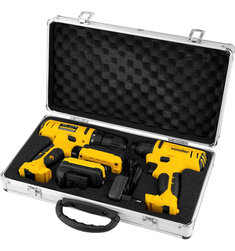 Furadeira E Parafusadeira Com Impacto 12v Pfbv 012 Vonder Amarelo