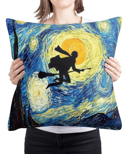 Cojin Almohada Bruja Harry Potter Cine Diseño Unico 45x45cm 