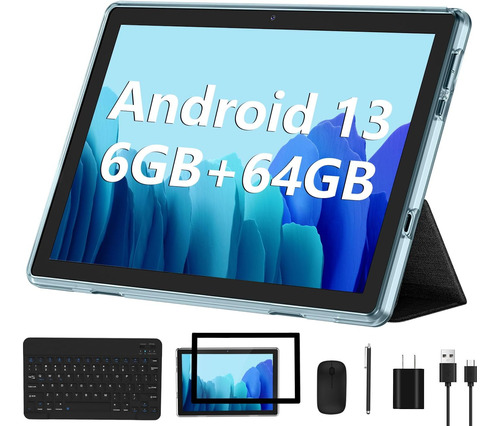 2023 Tablet 2 En 1, Tableta Android 13 De 10.1 Pulgadas, 6 G