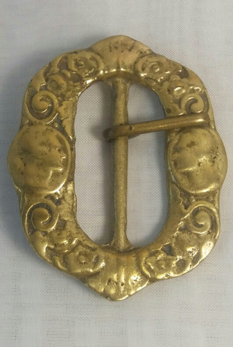 Antigua Hebilla En Bronce