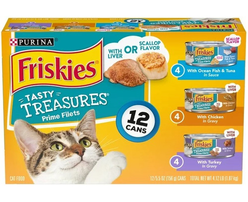 Purina Friskies Tasty Treasures Alimento Para Gatos 12 Latas