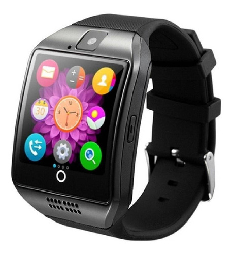 Smartwatch Genérica Q18 1.54" caixa  black, pulseira  black