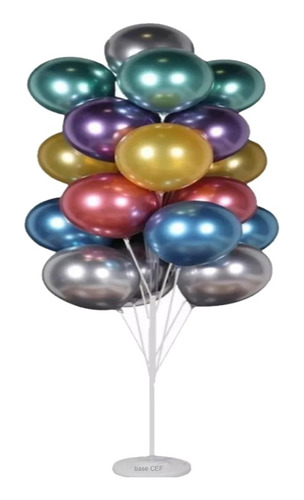 Suporte De Bexiga Chão 1,60 Cm Porta Balão Para 19 Balões