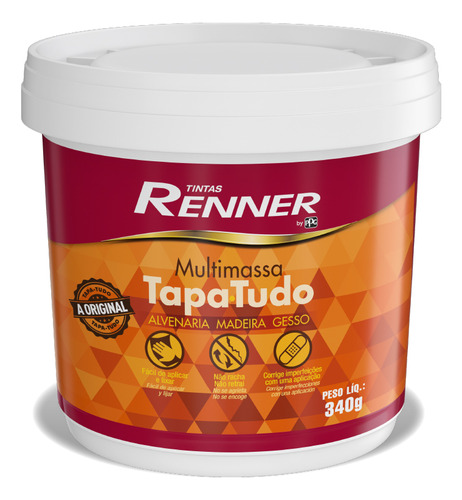 Masilla Multiuso Renner Yeso Madera Tapa Todo - 340 Gr