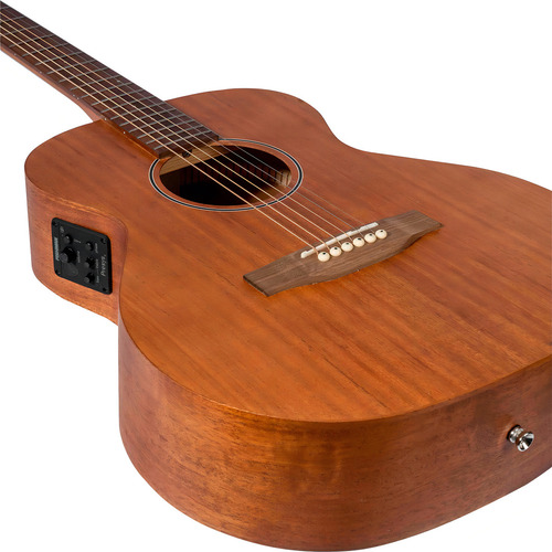 Guitarra Electroacustica Bambooga-38-maho-st-q Color Marrón Marrón Diestro Nogal