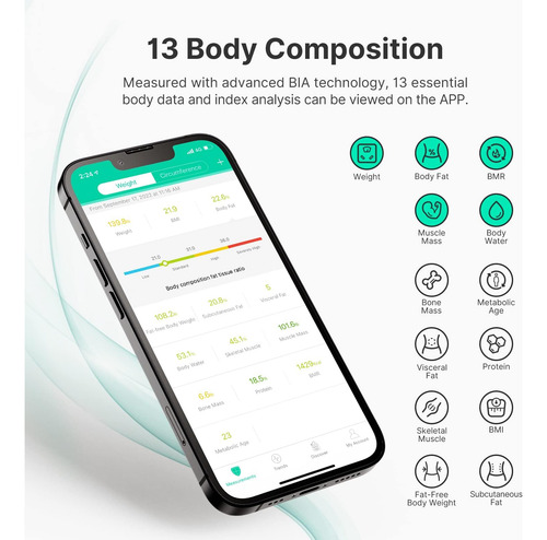 Báscula De Baño Digital Fitindex Precise Body Composition