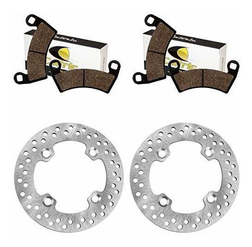 Disco De Frenos - Caltric 2 Front Brake Disc Rotor And Pads 