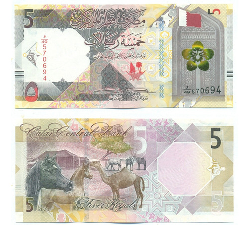 Qatar Billete 5 Riales Año 2020 P#33a Sin Circular!!!