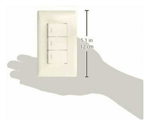 Sanelec 4448 Apagador Triple Con Placa, Italia