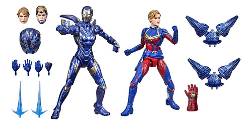 Figura Marvel Legends 2 Pack Capitana Marvel Y Armadura