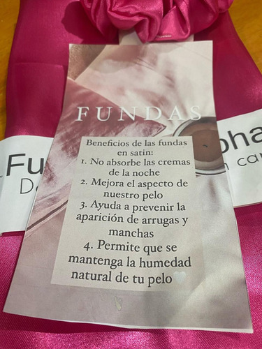 Fundas De Saten Con Solapa X 2 Unid Y 2 Scrunchie De Regalo Bordó