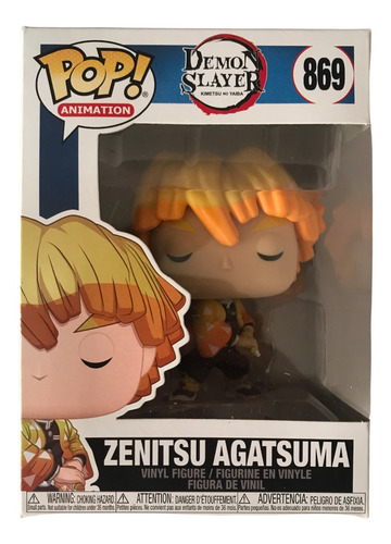 Funko Pop 869 Zenitsu Agatsuma Demon Slayer Figura De Vinil (Usado)