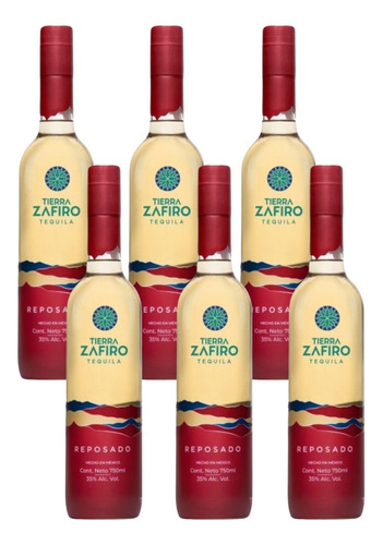 Tequila Tierra Zafiro Reposado 750 Ml - 6 Pack