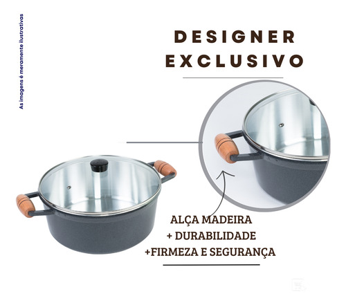 Jogo Panela Com 6 Peças Cava 1,3l 2,4l 4,2l Cozinha Completa
