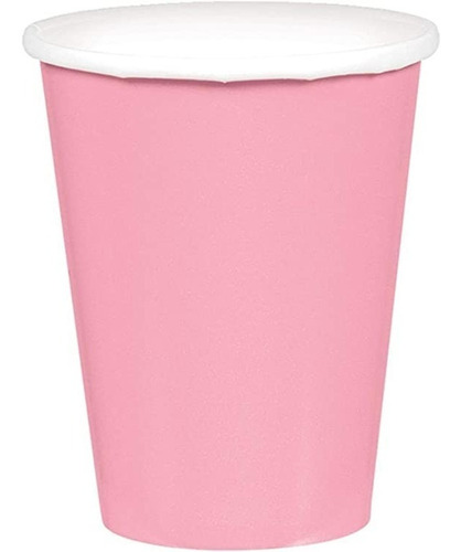 Vasos De Cartón Rosado 9oz 8 Unidades