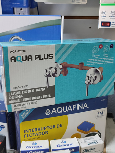 Llave Doble Para Ducha Agua Fría / Agua Calientegiro 1/4  