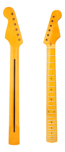 Mástil De Guitarra Eléctrica De Madera De Arce Amarillo Oscu