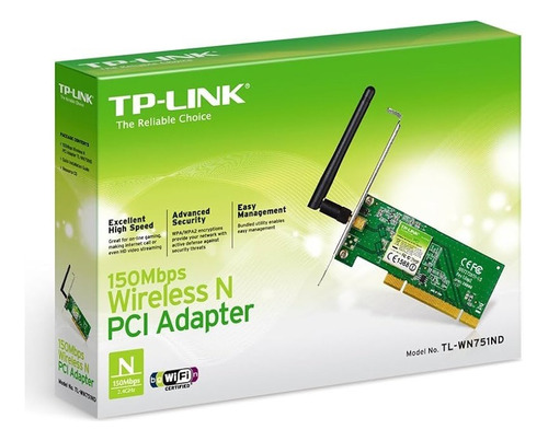 Tarjeta Pci Inalámbrica N De 150mbps Tl-wn751nd Tp-link 20v