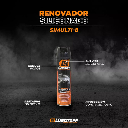 Spray Renovador Silicona Abrillantador Cuero 390ml Lusqtoff