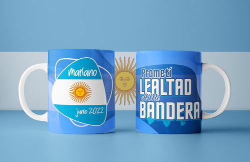 Kit Imprimible Plantillas Tazas Jura Lealtad Bandera M8