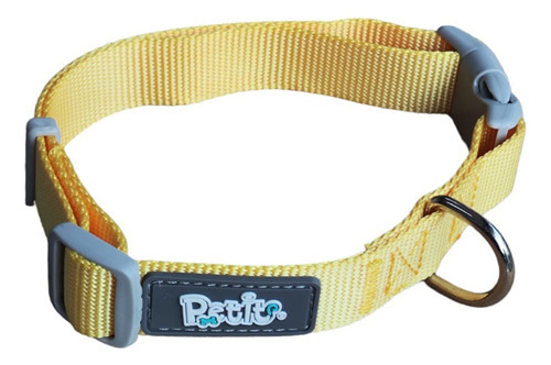 Collar Ajustable Para Mascotas Talla Mediana Marca Petit Color Amarillo Mediano Tamaño del collar Mediano