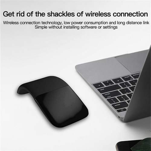 2.4g Wireless Touch Mouse Silent Click Mini Curved Folding