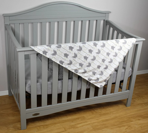 Dear Baby Gear Deluxe Baby Blankets, Custom Minky Print, Gre