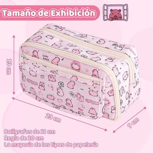 Estojo Para Lápis Capibara De Pelúcia De Grande Capacidade