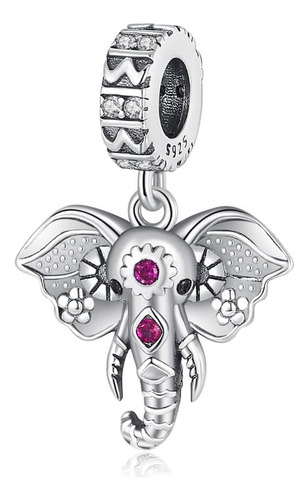 Valgacls Abalorio De Elefante Con Forma De Animal De Plata D