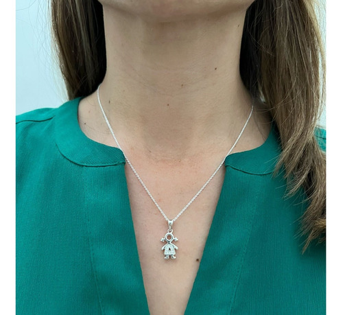 Imagen 7 de 10 de Dije Niño Circonias Y Plata .925 Agálea Joyería