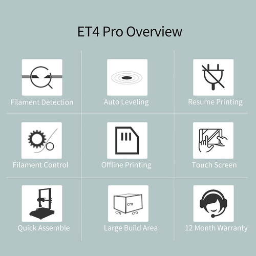 Anet Et4 Pro Upgrade Alta Precisión Impresora 3d Ultra Silen