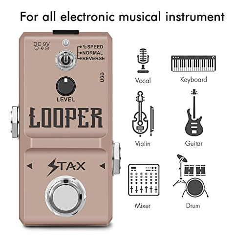 Miniguitarra Stax Looper Pedal Loop Station Overdub Unlimite