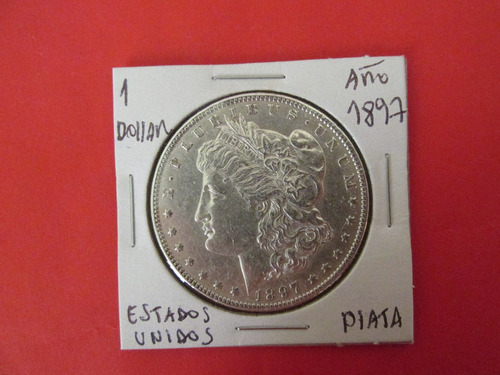 Moneda Estados Unidos 1 Dollar Morgan Plata  1897
