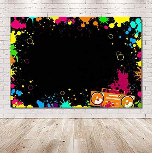 Glow Neon Party Fotografia Telon Fondo Let's Splatter