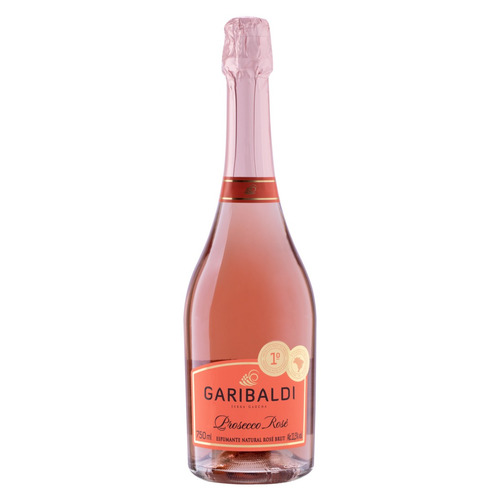Imagem 1 de 2 de Espumante Brasileiro Rosé Brut Garibaldi Prosecco Pinot Noir Serra Gaúcha Garrafa 750ml