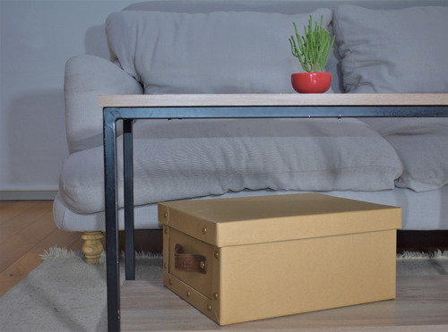 Imagen 6 de 10 de Caja Baulera Kraft Organizadora Chica 32x23x18cm