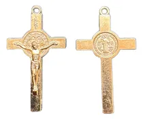 Comprar 12 Dijes Cruz Cristo Jesús Color Oro 38x20mm Para Collar Llavero Pulsera Rosario Para Recuerdo Religioso Boda Bautizo Primera Comunión