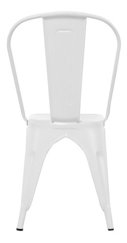 Silla Tolix Comedor Cocina Diseño Color de la estructura de la silla Acero Color del asiento Blanco Diseño de la tela No aplica