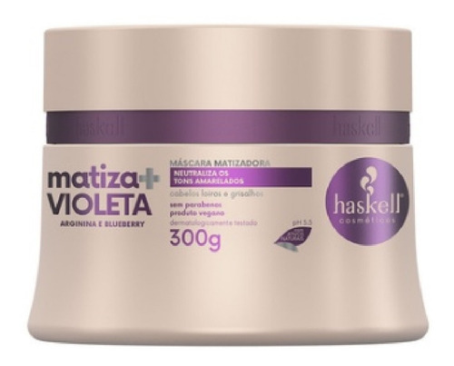 Haskell Máscara Matizadora Hidratant Color Roxo Violeta 250g