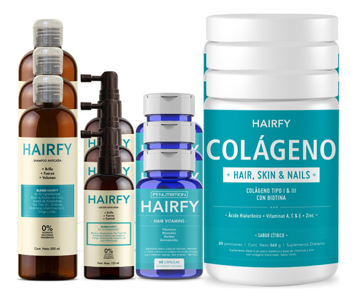 Combo Completo Hairfy Caída Del Pelo - Hombres - 3 Meses