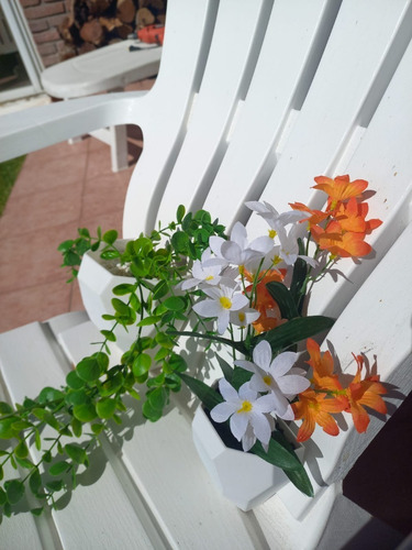 Lote 2 Plantas Artificiales Impresión 3d Colgante Flores
