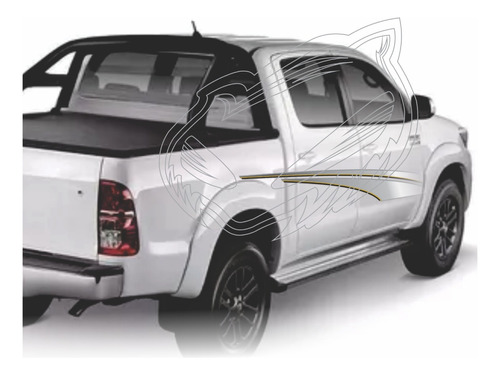 Calco Hilux 2006 Silver Degrade Print Puntitos