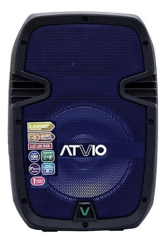 Bafle Atvio Atv-1008 De 8 Bluetooth 3,200 Watts Color Negro (Usado)