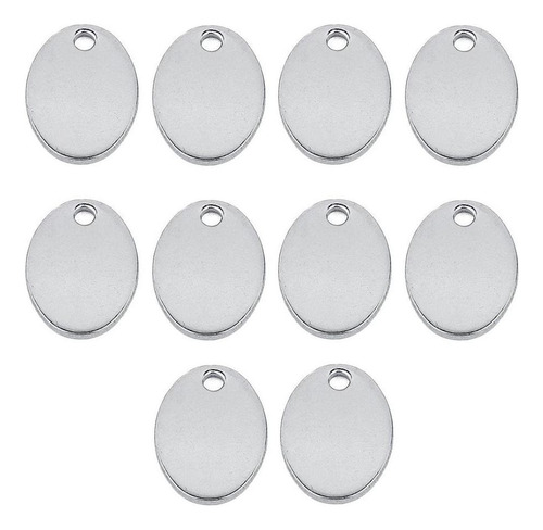 60 Piezas De Material Acero Inoxidable Ovalado Metal