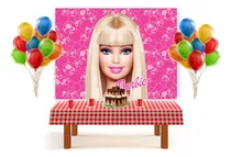 Comprar Fondo De Tela De Barbie Para Decoracion Fiestas Cumpleaños